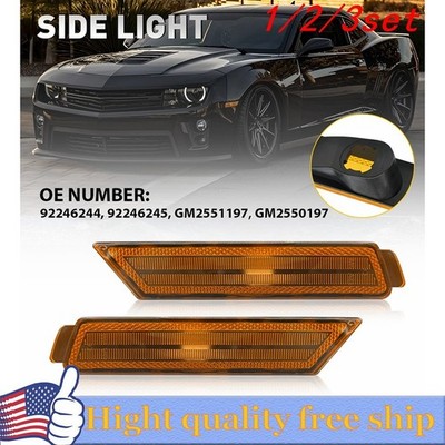 2/4x Replacement FOR 2010 -2015 CHEVY CAMARO FRONT Bumper L+R SIDE MARKERS Light