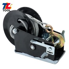 Steel Cable Hand Crank Winch 3500 lbs 2 Way Ratchet Boat Winch 33 ft Cable