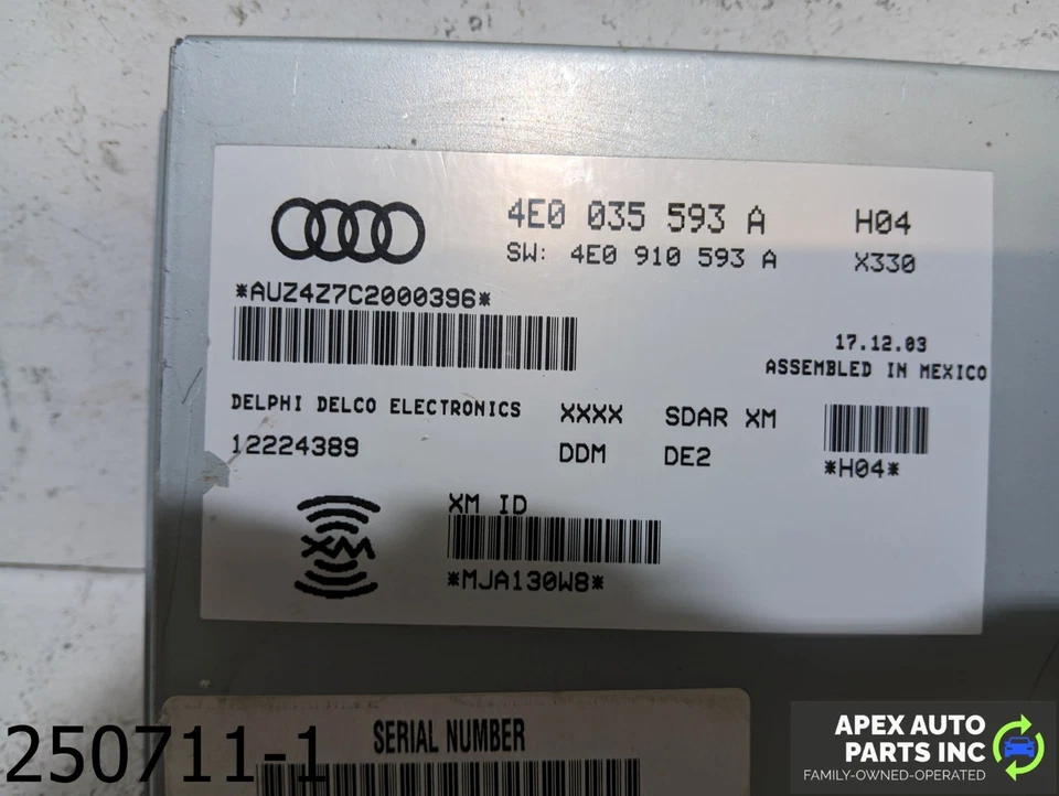 Módulo de control receptor de radio satélite Sirius 3,1 L Audi A6 Avant 2005-2008 fabricante de equipos originales Foto 4 de 4