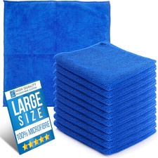 Image of Microfibre Cleaning Cloth, Large Size 40X40Cm, Super Absorbent Lint Free Microfi