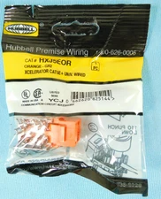 Hubbell HXJ5EOR Cat5e XCELERATOR Series Keystone Jack - Orange
