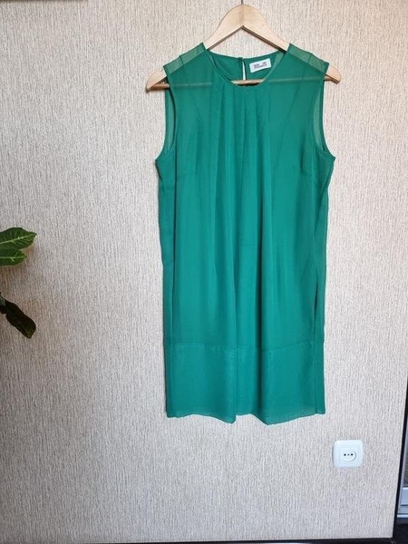 Women Baum und Pferdgarten Dress Green Chiffon 32