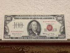 1966 Red Seal $100 United States Note Bill - CRISP - READ DESCRIPTION 