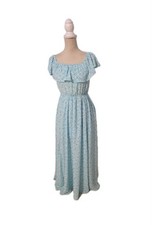 Miami Size Small Dress Womens Blue Floral Maxi 