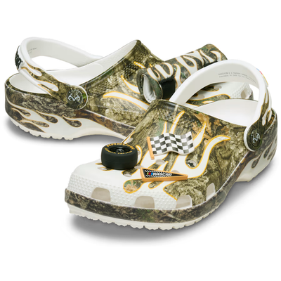 Crocs x NASCAR Realtree Camo Flame Classic Clogs M5/W7 Nascar x Realtree Crocs Classic Clog - Camo | Journeys main image 3