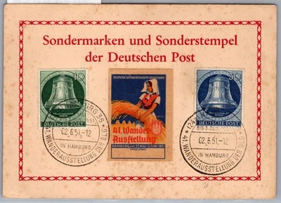 Berlin 76, 78 auf Ausstellungskarte Sonderstempel Hamburg #OI198 - Bild 1 von 2