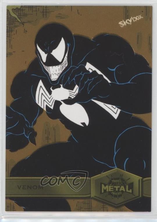 2022 Upper Deck Marvel Metal Universe Spider-Man Yellow Light FX Venom #193 0ss0