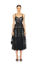 New Cinq A Sept Lana Dress in Black & Ivory Lace Women’s Size 2 Wedding Guest