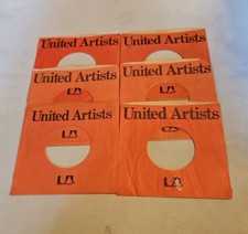 45 RPM 7" RECORD SLEEVES CO. 6 SLEEVES SEE PHOTOS United Artists SLV383