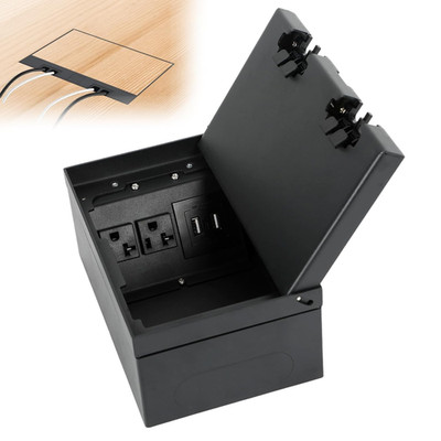 Recessed Flat Hidden Socket Kit Floor Electrical Outlet Kit Floor Socket Panel w