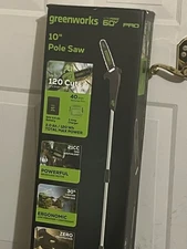 PRO Greenworks 10" 60V Cordless Pole Saw, 14 Ft Reach, W/battery & Charger