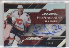 2015-16 UD Black Pro Penmanship Spectrum 21/49 Jiri Hudler #PEN-JH Auto 1q2