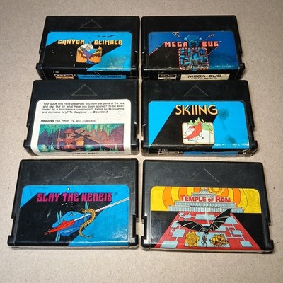 TRS-80 Cartridges Lot of 6 Games Tandy Temple of Rom Slay The Nereis All Tested