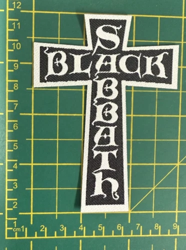Black Sabbath Cross 10Cm High Printed Sew On Patch Officially Licensed Patch