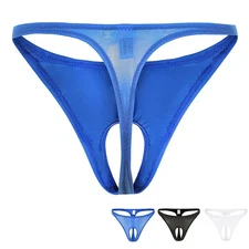 Men Sexy Open Front Hole Bikini Briefs Underwear Panties G-String Thong Lingerie