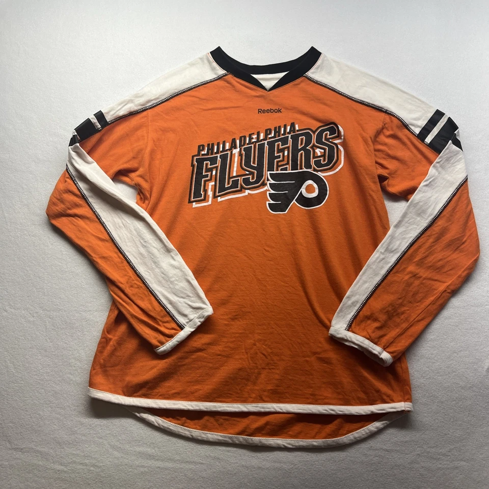 Reebok Philadelphia Flyers NHL Colección Face Off Manga Larga Mujer’s Talla XL Foto 4 de 4