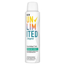 LOT 3: DEGREE UNLIMITED FRESH DRY SPRAY ANTIPERSPIRANT DEODORANT EXPIRED 3/2025
