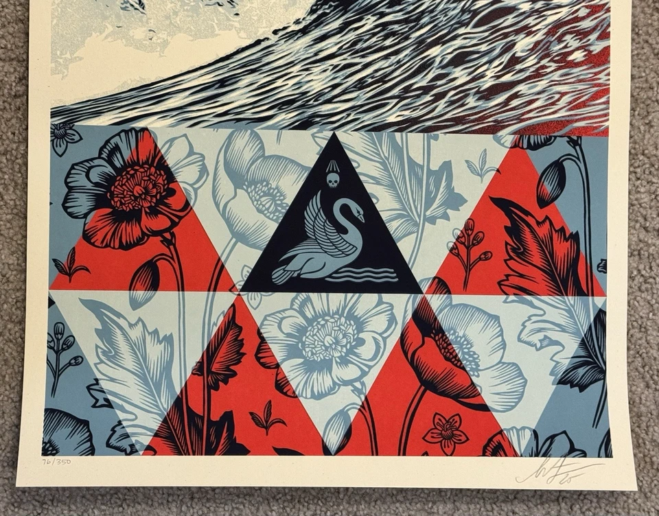 Serigrafía de Shepard Fairey Wave Of Distress impresión artística S/# 350 póster Pangeaseed Foto 4 de 4