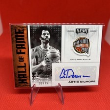 2020-21 Chronicles Playoff Hall of Fame Autographs Blue Artis Gilmore /75 Card
