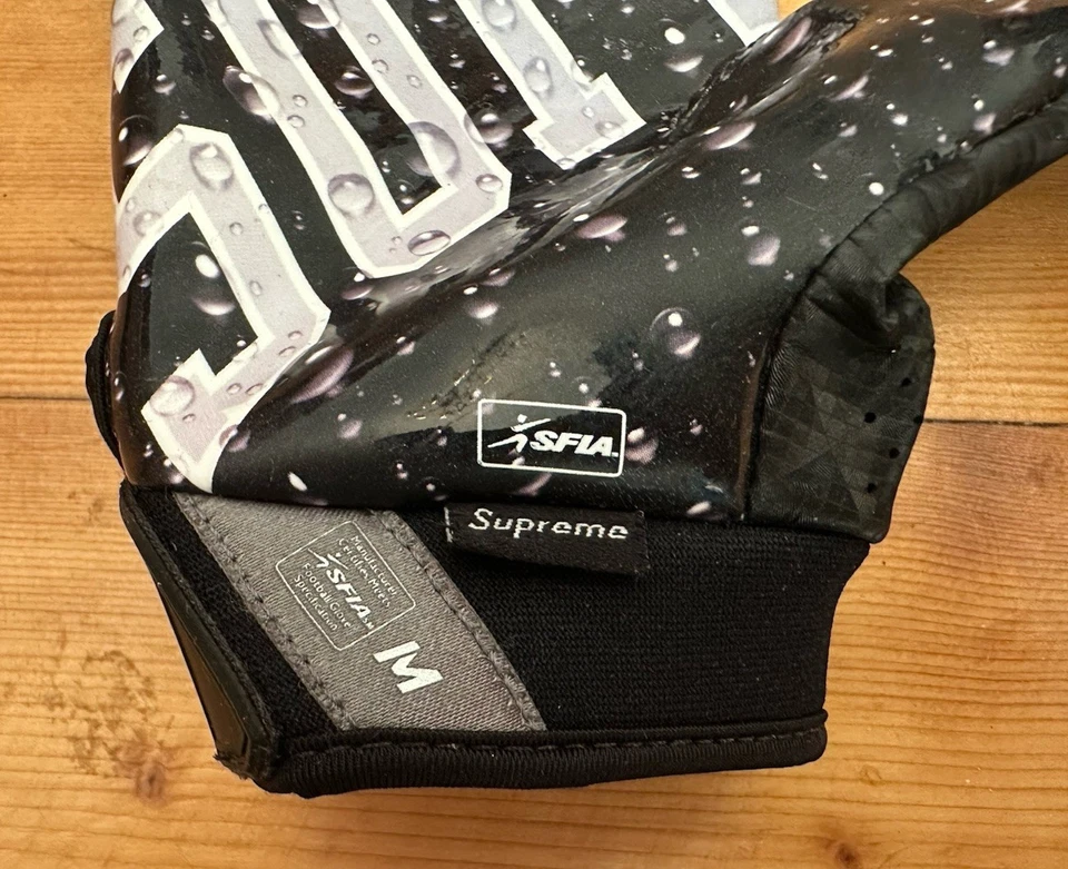 Supreme x Nike Vapor Jet 4.0 Football Gloves Handschuhe Black Gr. M Top !! - Bild 2 von 4