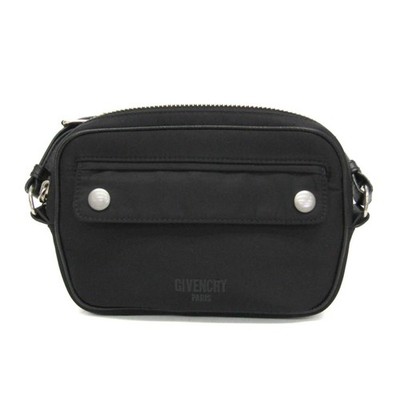 Givenchy Essential Men,Women Nylon,Leather Shoulder Bag Black BF594113