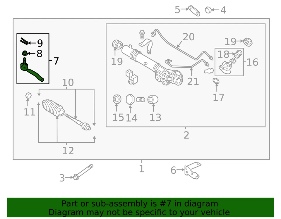 Genuine Infiniti 2011-2020 QX80 QX56 Outer Tie Rod D8520-1LA1D - Изображение 2 из 2