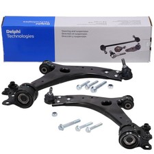 2x DELPHI Querlenker + Traggelenk + Halter für FORD FOCUS 2 MK2 C-MAX DM2 vorne