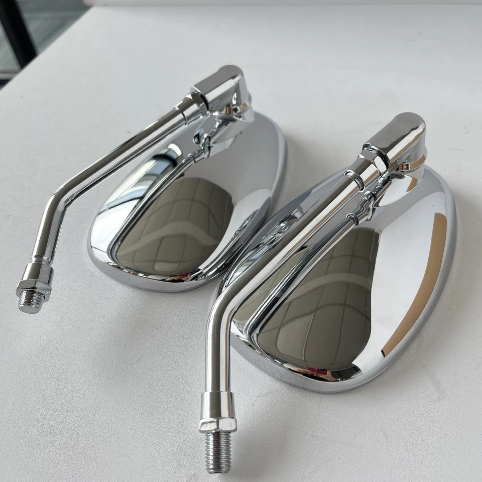 Chrome Motorcycle Mirrors For Honda VTX 1300 1800 Shadow ACE Spirit VT 750 1100 - Image 2 of 4