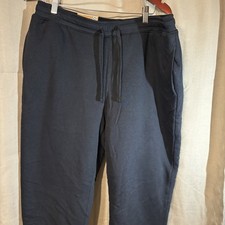 Eddie Bauer Black Jogger Pants Fleece Shearling Lined Size L,Mens NWT, See Pics 