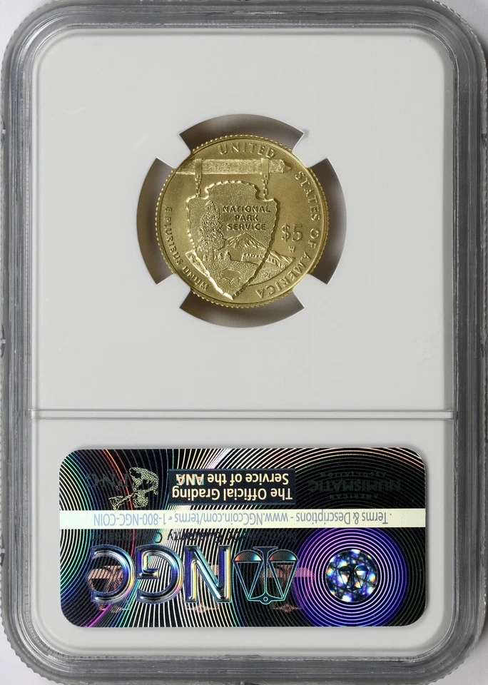 2016-W National Park Service $5 Gold Commemorative NGC MS70 - Image 2 of 4