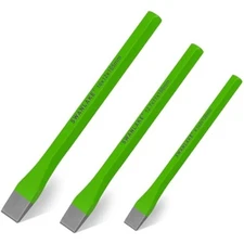 3-Piece Heavy Duty Cold Chisel Set, 3/8-Inch, 1/2-Inch, 5/8-Inch Premi