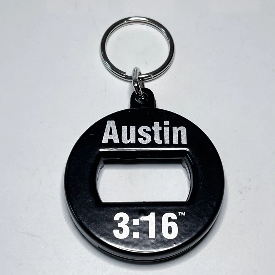 WWF Vintage STONE COLD BevKey Die-Cast Bottle Opener Keychain New Old Stock WWE - Image 2 of 4