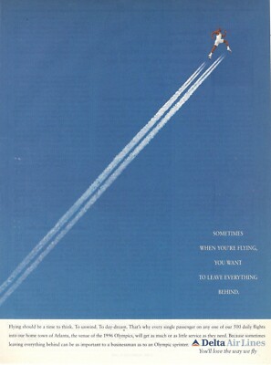 Delta Airlines Air Lines Olympic Atlanta 1996 Advertisement 1 Original Page