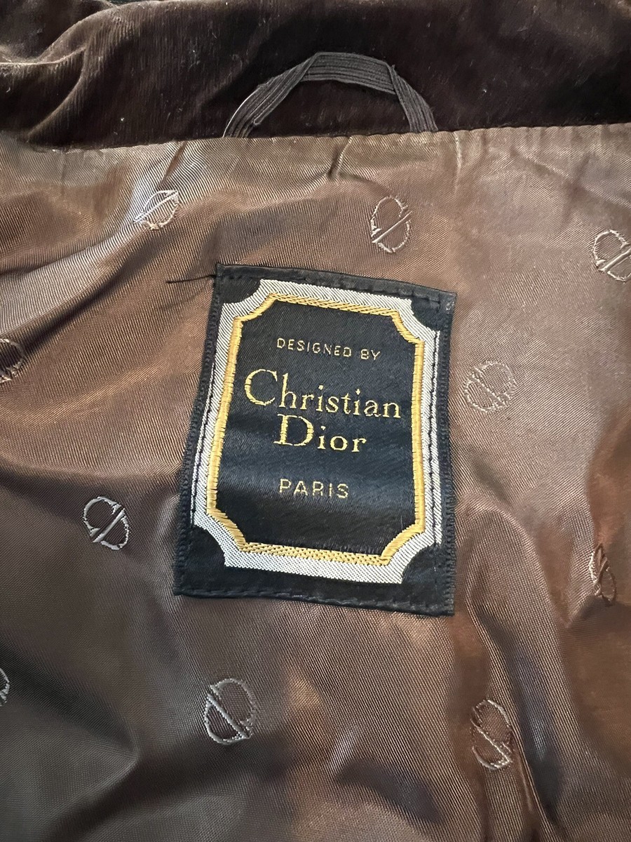Vintage 70s brown velvet belted Christian Dior smoking Vintage 70s brown velvet belted Christian Dior smoking