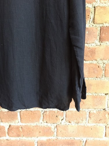 Sage de Cret Herren Hemd, 100% Leinen Gr. Large Slim, Schwarz, Japan - Bild 6 von 9