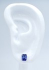 TANZANITE 2.38 Cts STUD EARRINGS 14K WHITE GOLD - Made in USA - New With Tag — photo 6