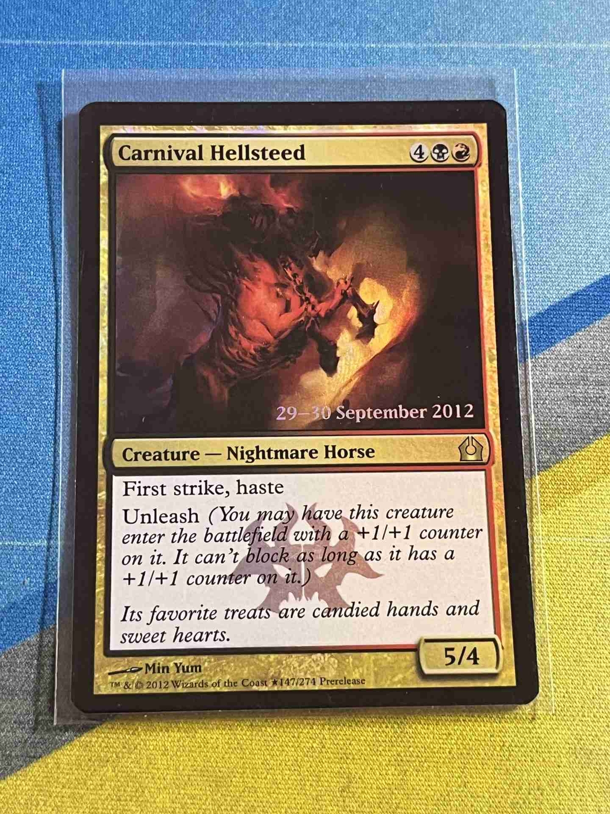 Magic the Gathering MTG Return to Ravnica Prerelease CARNIVAL HELLSTEED Foil