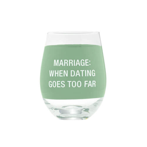 Say What - Wine Glass: Marriage - Novelty Drinkware - Photo 1 sur 1