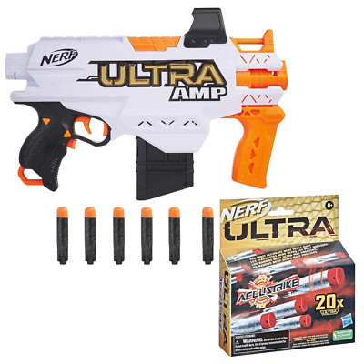 NERF Ultra Amp motorisierter Blaster 6-Dart Clip-Magazin + 20 Darts Nachfüllpack