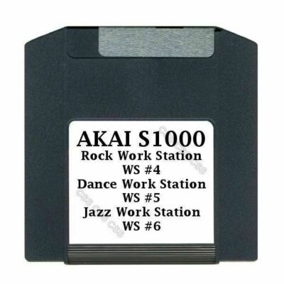 Akai S1000 100MB Zip Disk Rock Work Station WS #4, Dance WS #5, Jazz WS #6