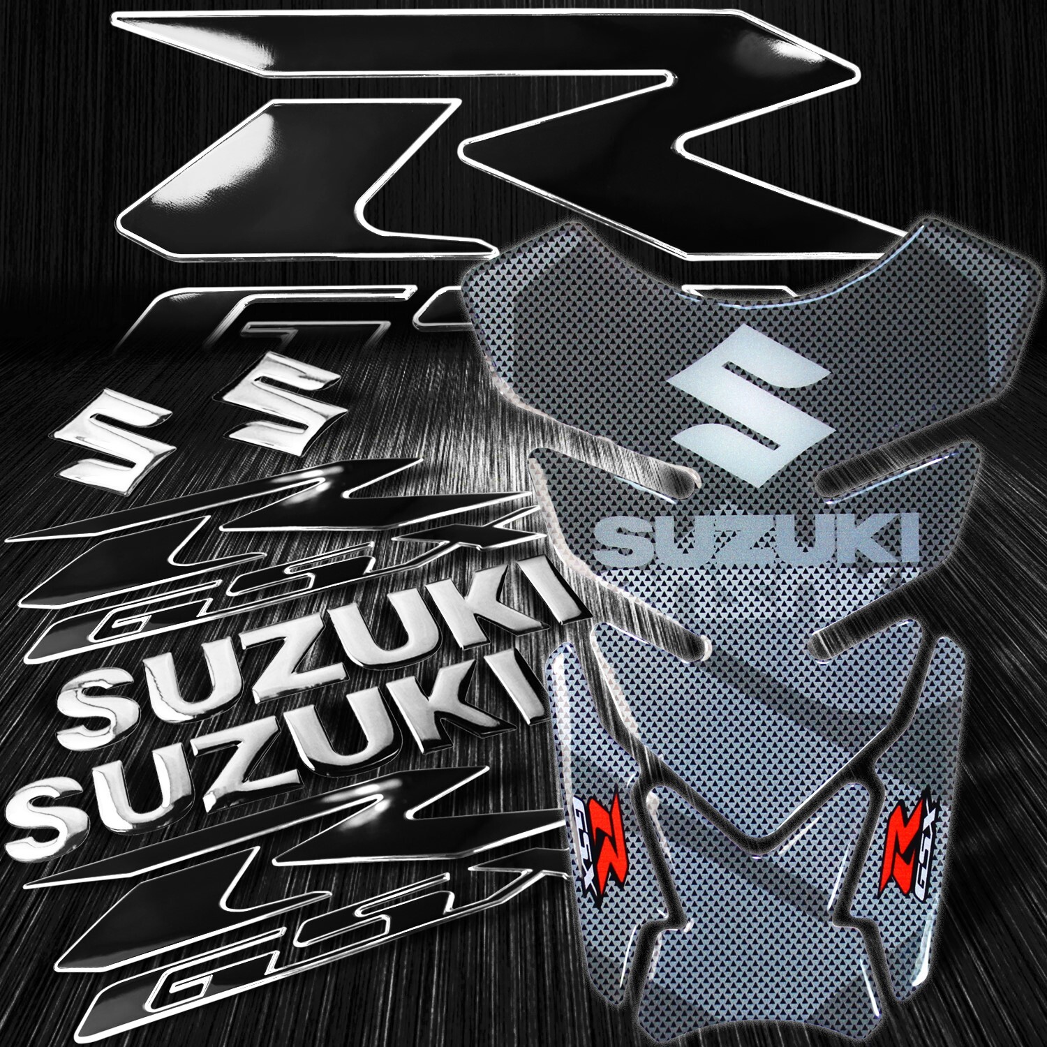 Reflective Carbon Look Tank Pad+8