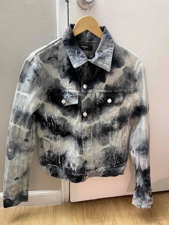 Giacca Jean Amiri Tie Dye Trucker Taglia Media Nuovissima