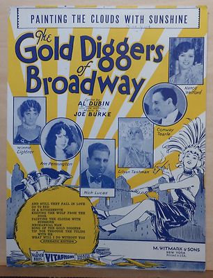 Painting The Clouds With Sunshine - 1929 sheet music - Gold Diggers of Broadway