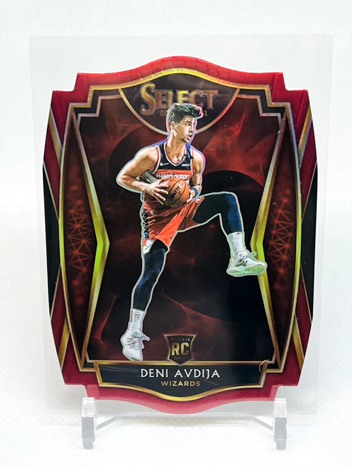 2020-21 Panini Select Deni Avdija #180 Red Die-Cut Rookie #'d/175 WIZARDS SM1