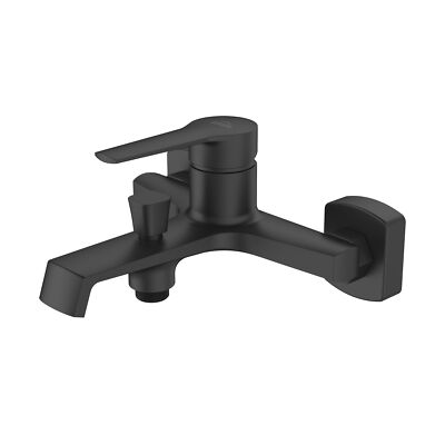 BADLAND Badewannenarmatur FIRA Schwarz Badarmatur Wannenbatterie