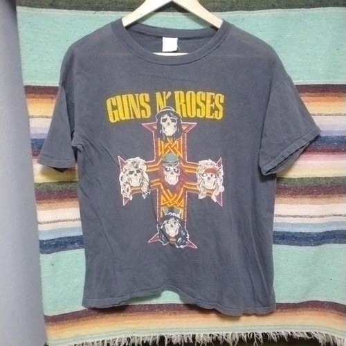 T-shirt Guns N' Roses 'Vintage Heads' Noir - Merch Officiel, 100% Coton, Manches Courtes