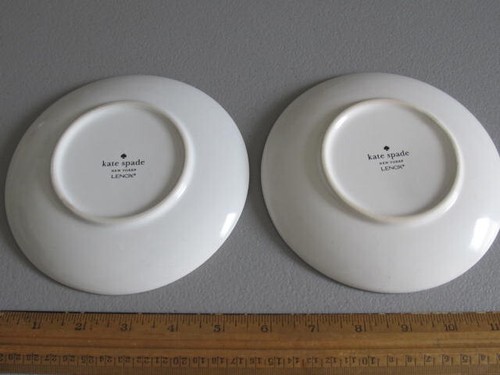 Lenox Kate Spade Collaboration 2 Stück Dessertteller 6 Zoll blau grau - Bild 4 von 6