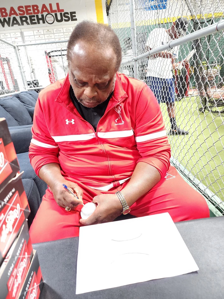 Pittsburgh Pirates AL OLIVER Autographed Inscribed Stat Ball Beckett COA - Image 2 of 4