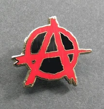 ANARCHY ANARCHIST EMBLEM SYMBOL MINI LAPEL PIN BADGE 1 INCH