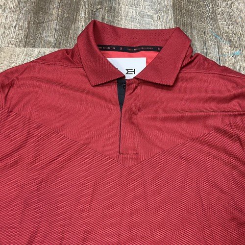 Polo Nike Golf Tiger Woods Estilo ADV DA2995 687 Domingo Rojo Negro Talla M ¡Raro! - Imagen 2 de 9